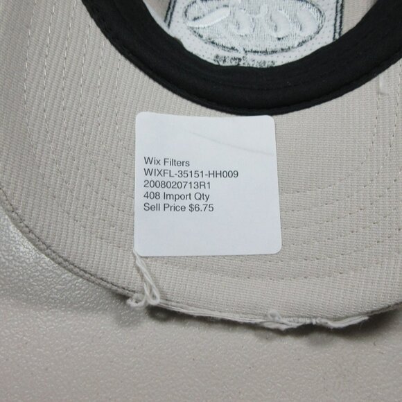 K-Products mens gray an black Wix Filters distressed strapback hat NWT - Picture 6 of 7